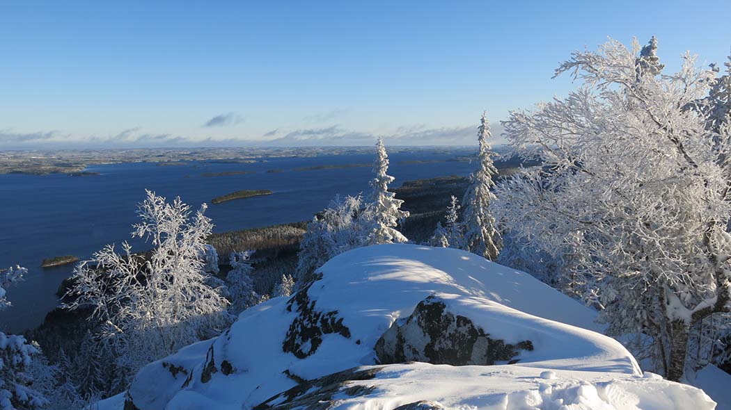 The magic of winter. View from Ukko-Koli to Pielinen.