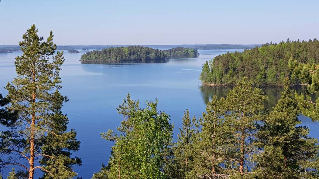 Scenery over the archipelago in spring.